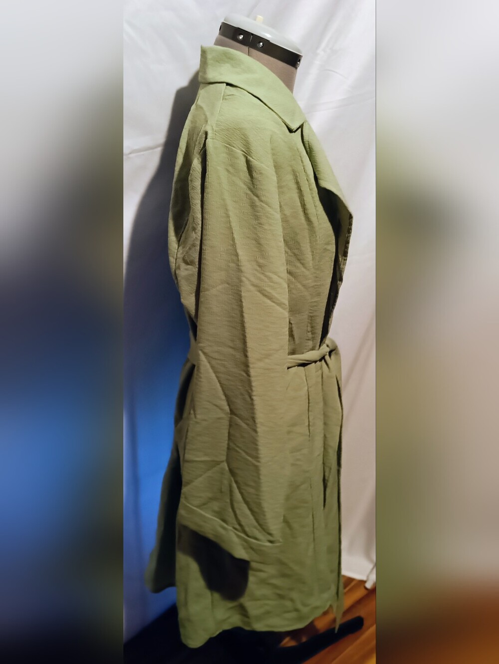 š„¬ Sweet Rain Muted Green Coat Style Dress - Size 2X - Picture 5 of 11